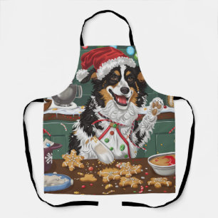 Australian Shepherd Holiday Baking Christmas Apron