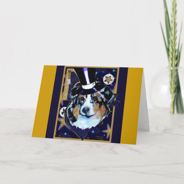 AUSTRALIAN SHEPHERD HOLIDAY CARD (Front)