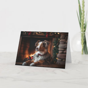 Australian Shepherd Holiday Card
