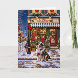 Australian Shepherd Holiday Card