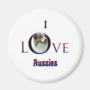 Australian Shepherd I Love Magnet