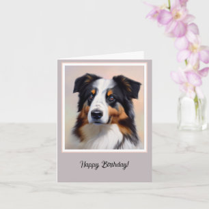 Australian Shepherd Kopf -  Card