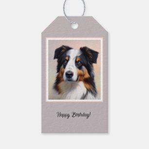 Australian Shepherd Kopf - Gift Tags