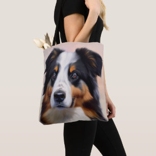 Australian Shepherd Kopf -  Tote Bag