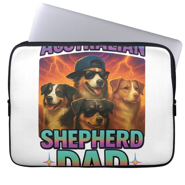 Australian Shepherd Laptop Sleeve (Front)