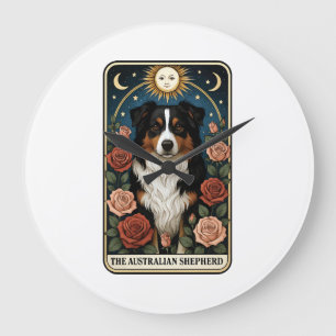 Australian Shepherd Large Clock
