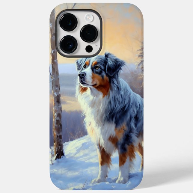 Australian Shepherd Let It Snow Christmas  Case-Mate iPhone Case (Back)