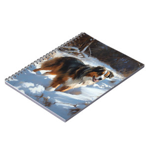Australian Shepherd Let It Snow Christmas Notebook