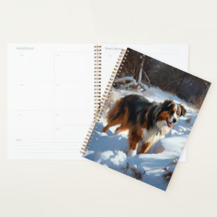 Australian Shepherd Let It Snow Christmas Planner
