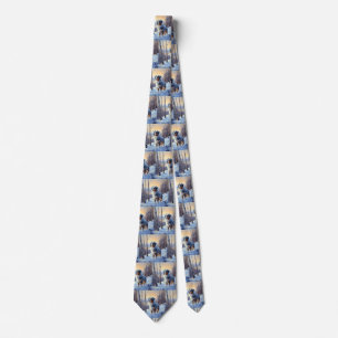 Australian Shepherd Let It Snow Christmas  Tie