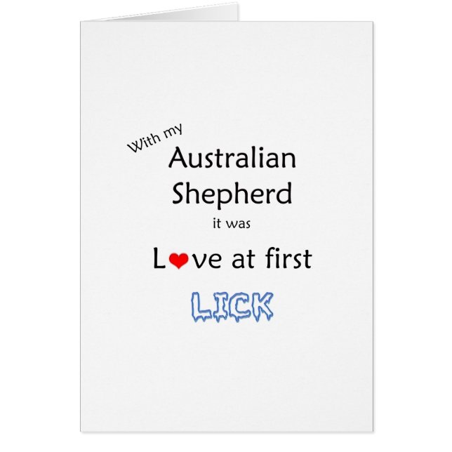Australian Shepherd Lick Design (Front)