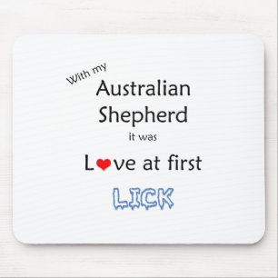 Australian Shepherd Lick Design Mouse Mat