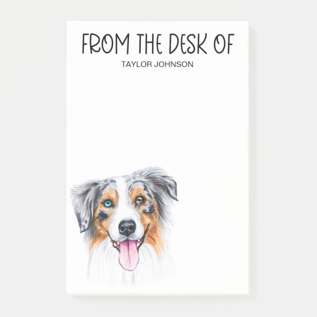 Australian Shepherd Lover Post-it Notes (Front)