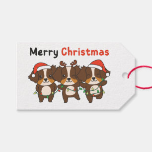 Australian Shepherd Merry Christmas Cute Dogs Gift Tags