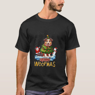 Australian Shepherd Merry Christmas Tree Lights Do T-Shirt