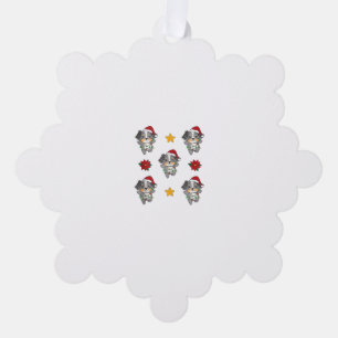 Australian Shepherd Merry Christmas Winter Dogs Ch Tree Decoration Card