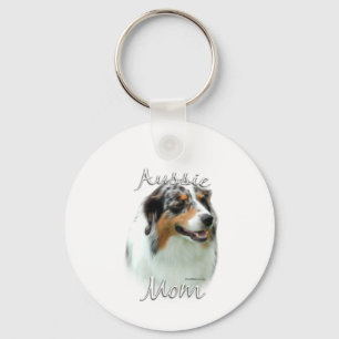 Australian Shepherd Mum 2 Key Ring