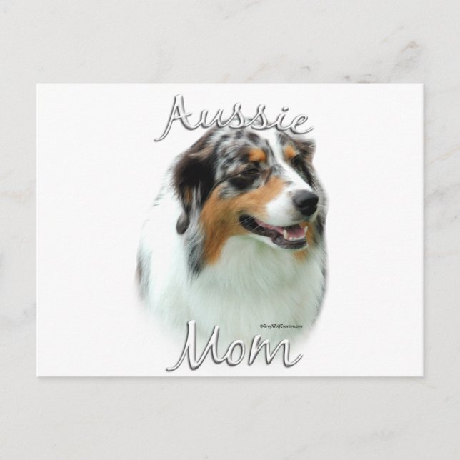 Australian Shepherd Mum 2 Postcard (Front)