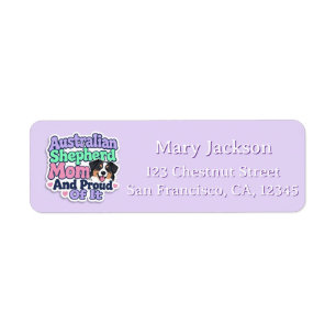 Australian Shepherd Mum Return Address Labels
