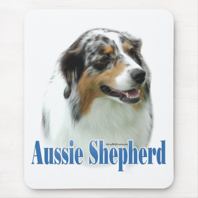 Australian Shepherd Name Mouse Mat (Front)