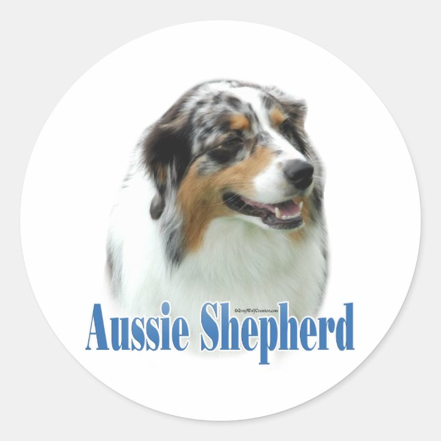 Australian Shepherd Name - Sticker (Front)