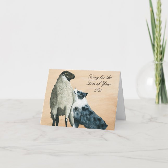 Australian Shepherd "One Tough Sheepdog" Painting Card (Front)