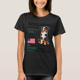 Australian Shepherd Origin Funny Aussie Dog Lover  T-Shirt