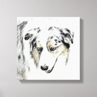 Australian Shepherd Painting - Original Dog Art