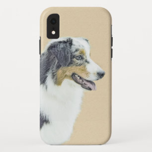 Australian Shepherd Painting - Original Dog Art iPhone XR Case