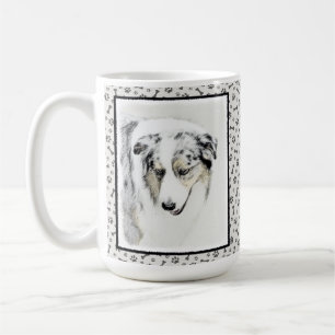 Australian Shepherd Painting - Original Dog Art Coffee Mug