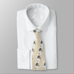 Australian Shepherd Painting - Original Dog Art Tie