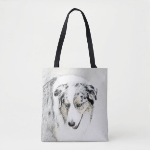 Australian Shepherd Painting - Original Dog Art Tote Bag