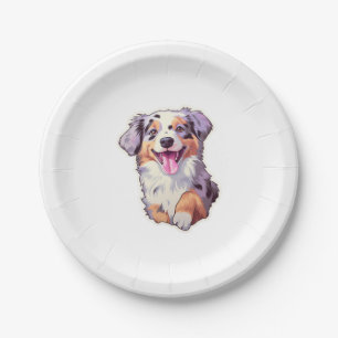 Australian Shepherd    Paper Plate