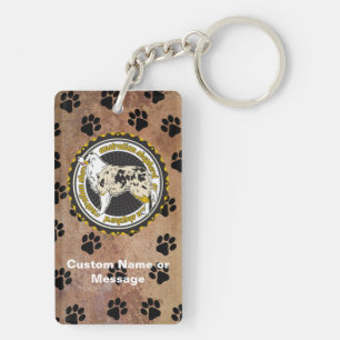 Australian Shepherd Paws Dog Breed Lover Custom Key Ring