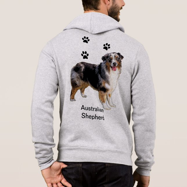 Australian Shepherd Personalised Hoodie (Back)