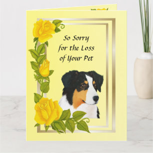 Australian Shepherd Pet Loss-Sympathy Big Card