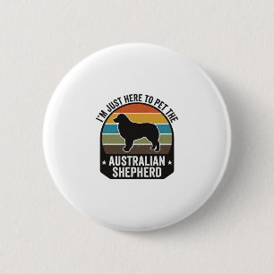 Australian Shepherd Pet Lover Vintage Dog Shirt De 6 Cm Round Badge