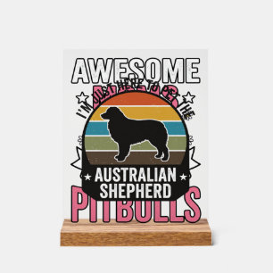 Australian Shepherd Pet Lover Vintage Dog Shirt De Acrylic Sign
