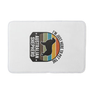 Australian Shepherd Pet Lover Vintage Dog Shirt De Bath Mat