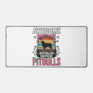 Australian Shepherd Pet Lover Vintage Dog Shirt De Desk Mat