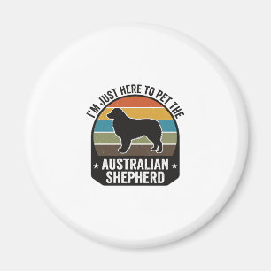 Australian Shepherd Pet Lover Vintage Dog Shirt De Magnet