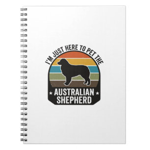 Australian Shepherd Pet Lover Vintage Dog Shirt De Notebook