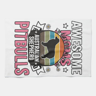 Australian Shepherd Pet Lover Vintage Dog Shirt De Tea Towel