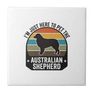 Australian Shepherd Pet Lover Vintage Dog Shirt De Tile
