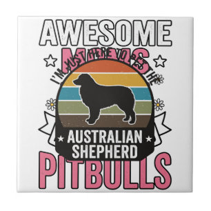 Australian Shepherd Pet Lover Vintage Dog Shirt De Tile