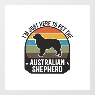 Australian Shepherd Pet Lover Vintage Dog Shirt De Window Cling