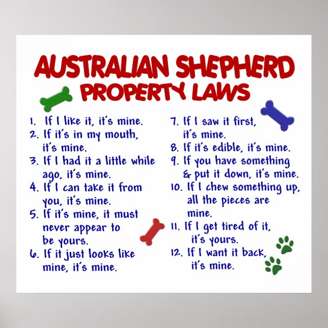 AUSTRALIAN SHEPHERD PL2 POSTER (Front)