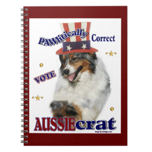 Australian Shepherd Political Humour Notebook