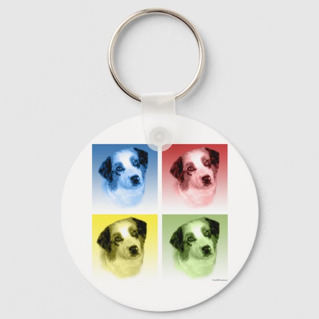 Australian Shepherd Pop Key Ring (Front)