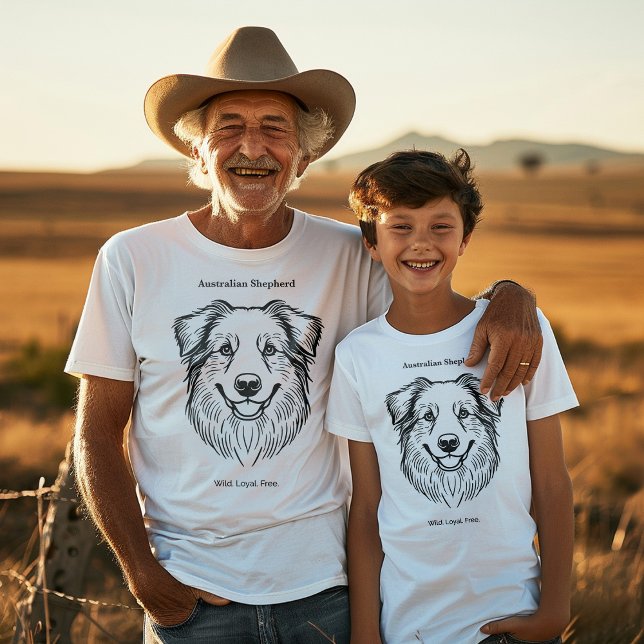 Australian Shepherd Portrait T-Shirt (Creator Uploaded)